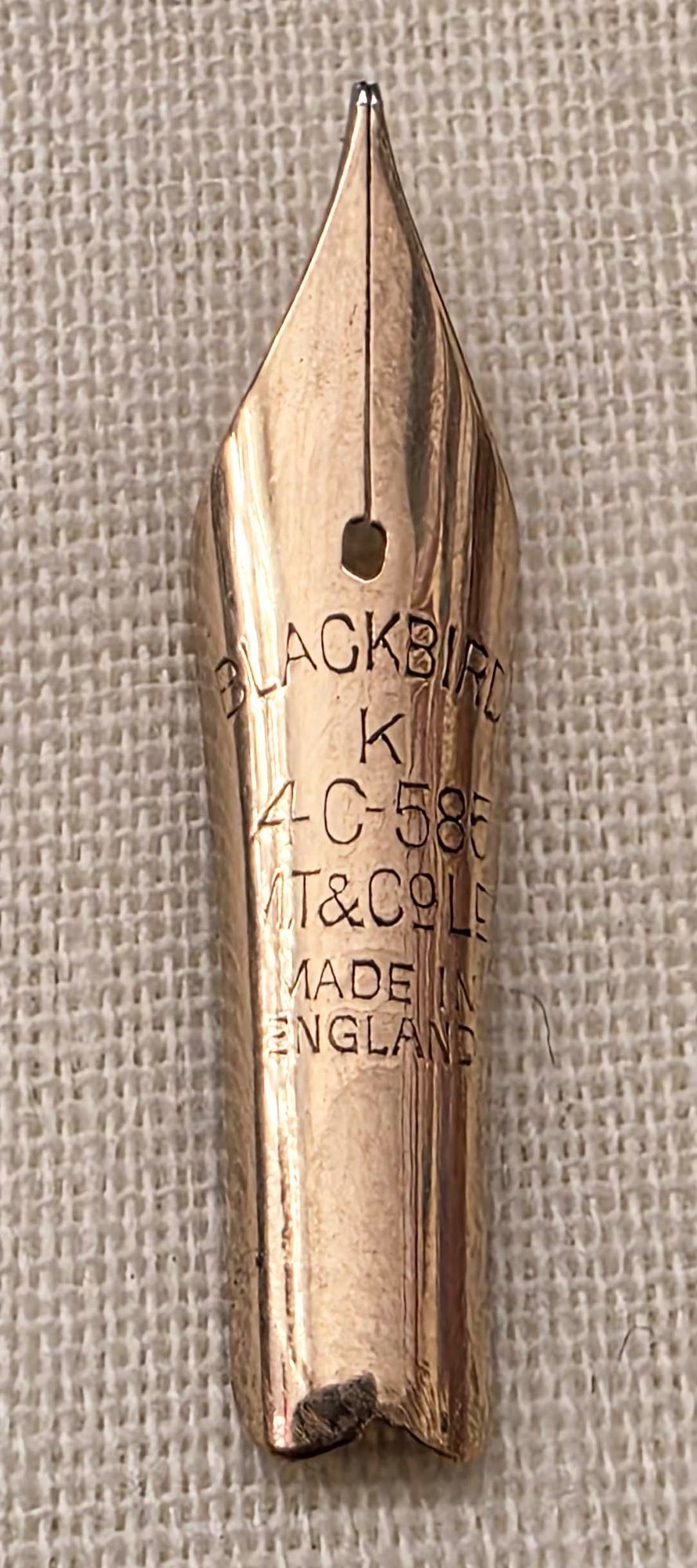 N1144 -Mabie Todd Blackbird Medium Semi Flex Nib
