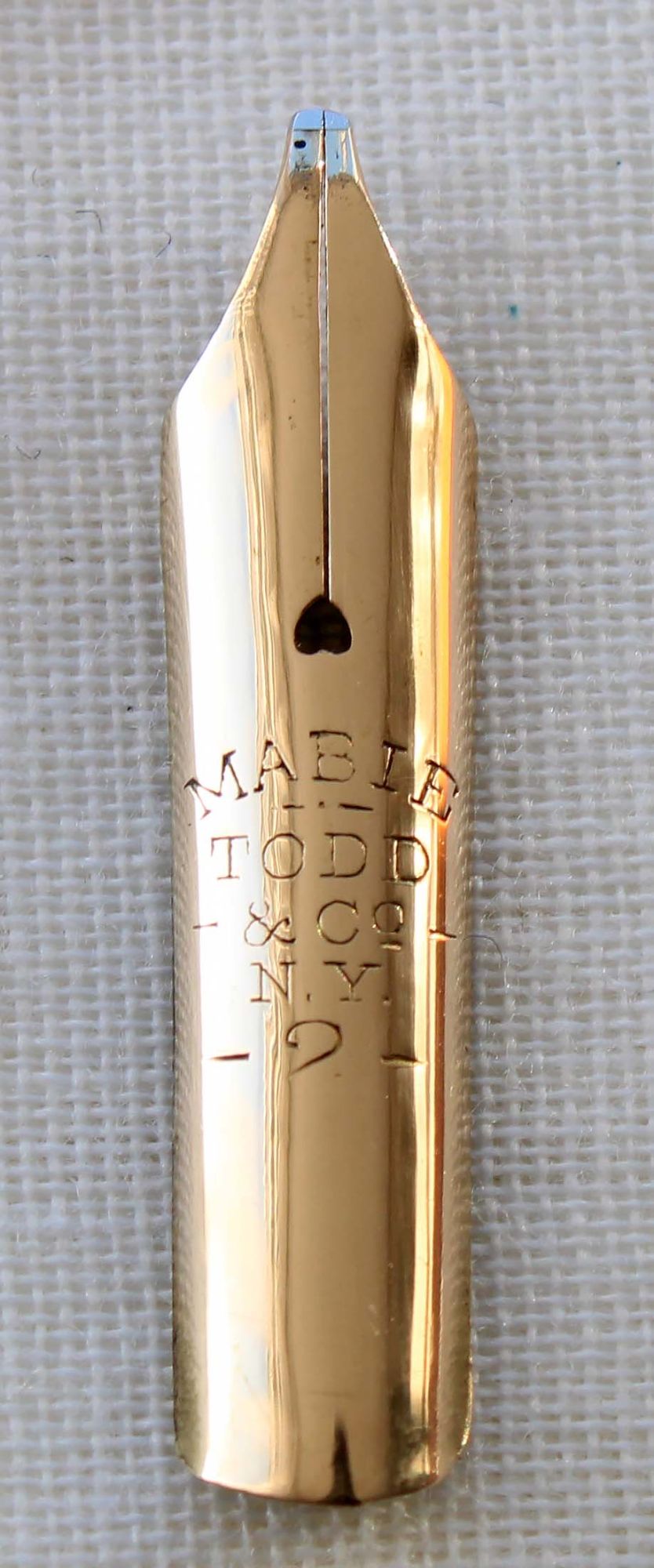 N1175-Mabie Todd New York Double Broad Italic Nib