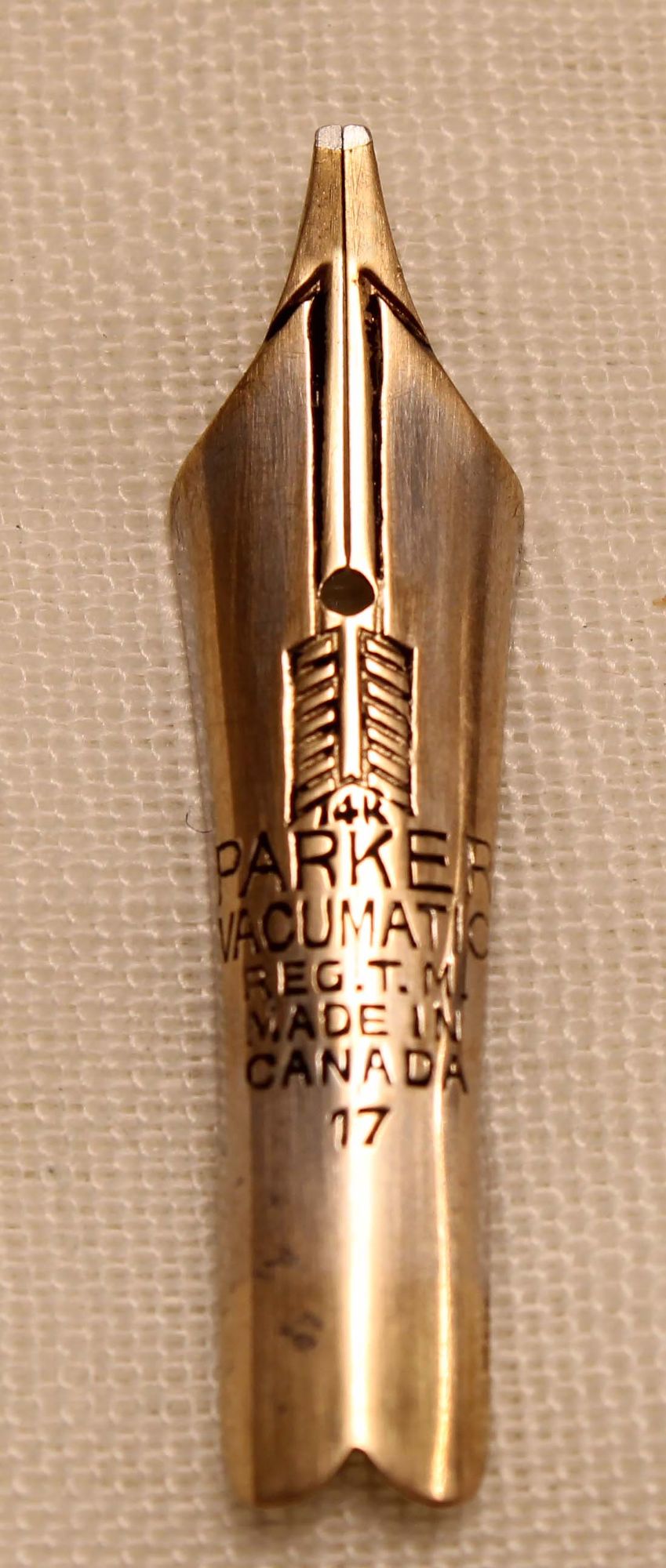 N1124- Parker Vacumatic Major Broad Italic Nib