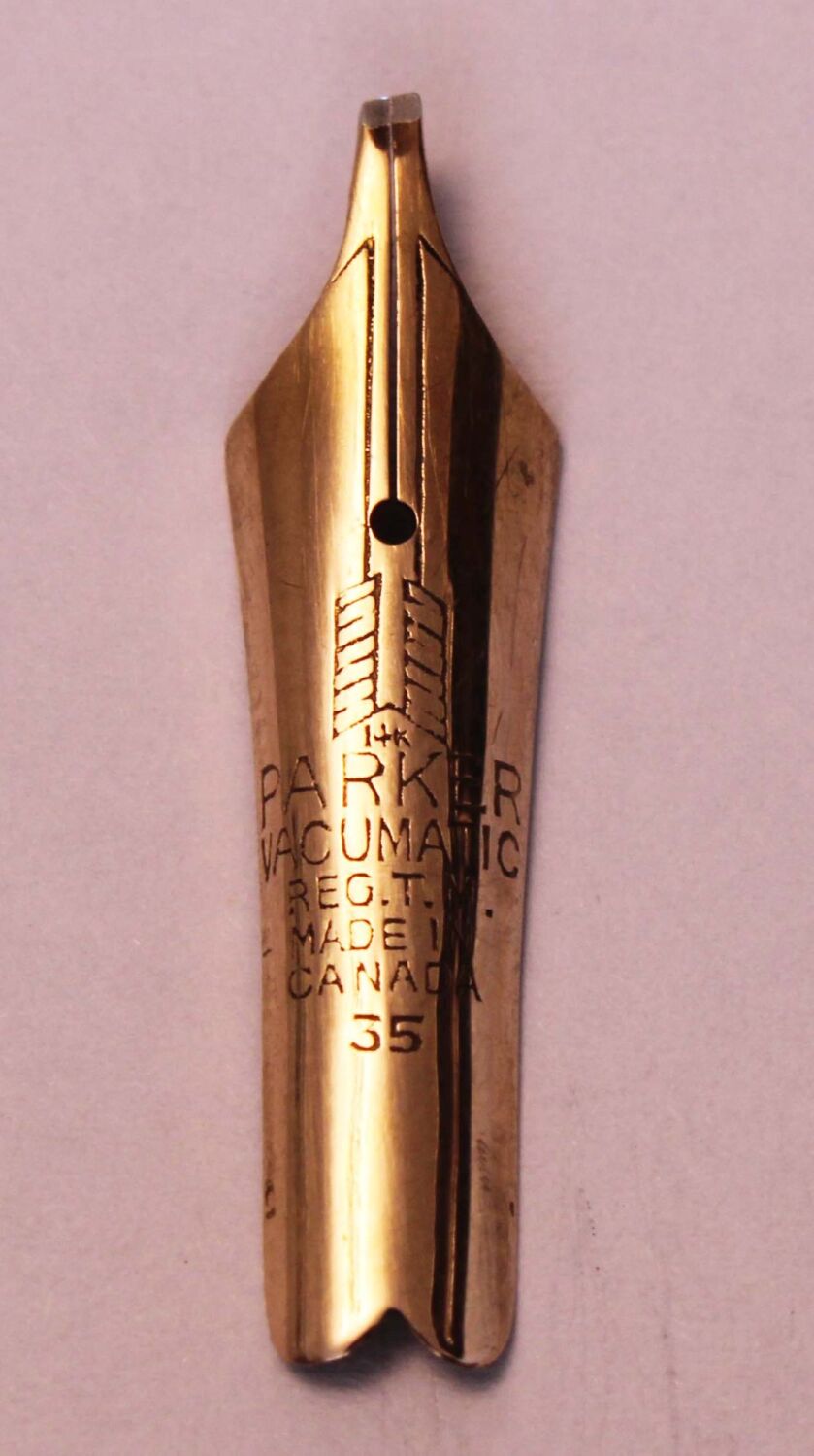 N1294- Parker Vacumatic Major Double Broad Italic Nib