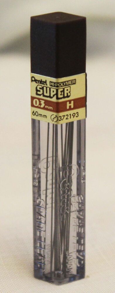 L0001 - 10 Packs of Pentel Leads for Mechanical Pencils  - 0.3mm H
