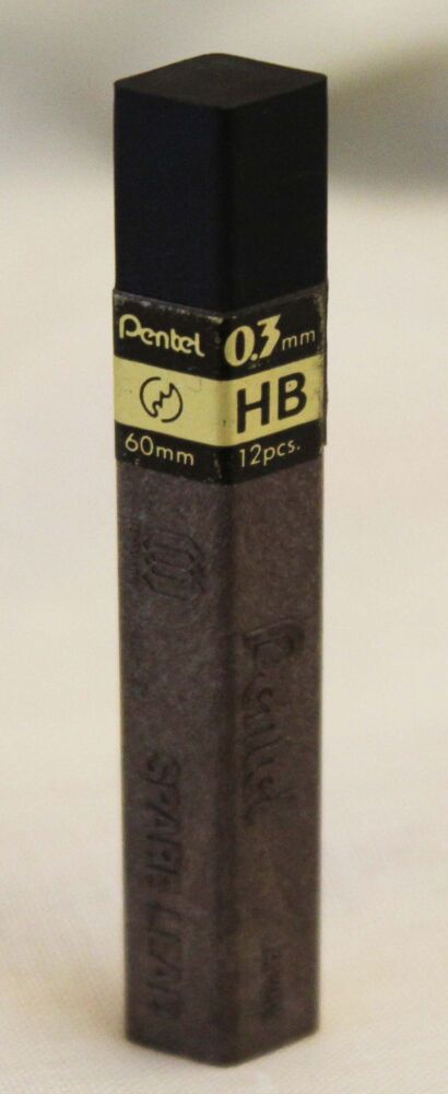 L0002 - 10 Packs of Pentel Leads for Mechanical Pencils  - 0.3mm HB