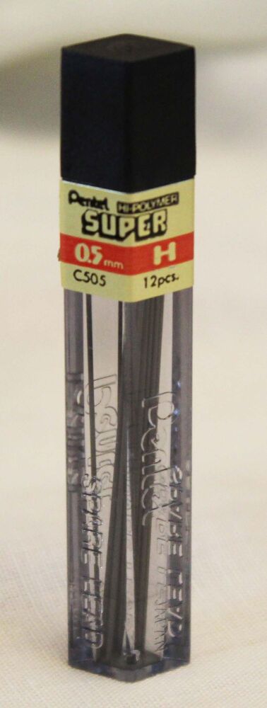 L0005 - 10 Packs of Pentel Leads for Mechanical Pencils  - 0.5mm H