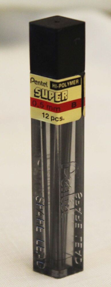 L0006 - 10 Packs of Pentel Leads for Mechanical Pencils  - 0.5mm B