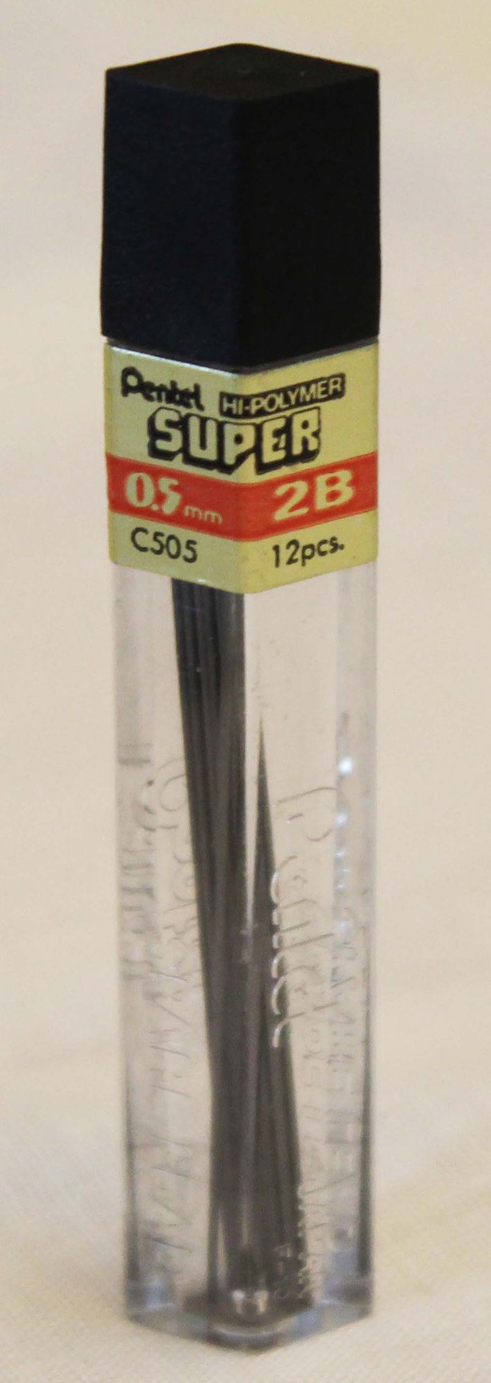 L0007 - 10 Packs of Pentel Leads for Mechanical Pencils  - 0.5mm 2B