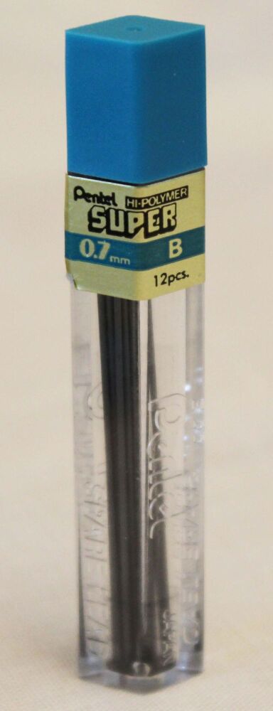 L0012 - 10 Packs of Pentel Leads for Mechanical Pencils  - 0.7mm B