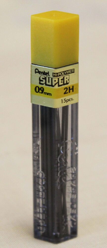 L0014 - 10 Packs of Pentel Leads for Mechanical Pencils  - 0.9mm 2H