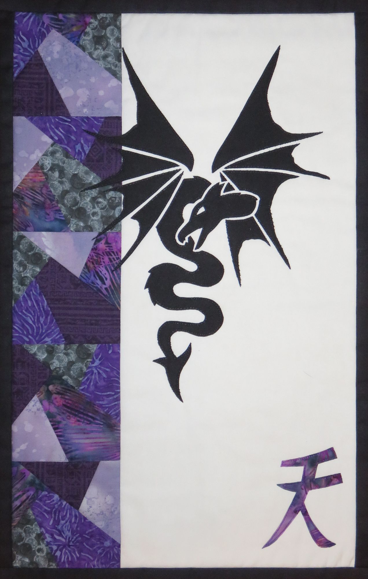 Dragon Silhouette Air Patchwork Quilt Dragon Kits