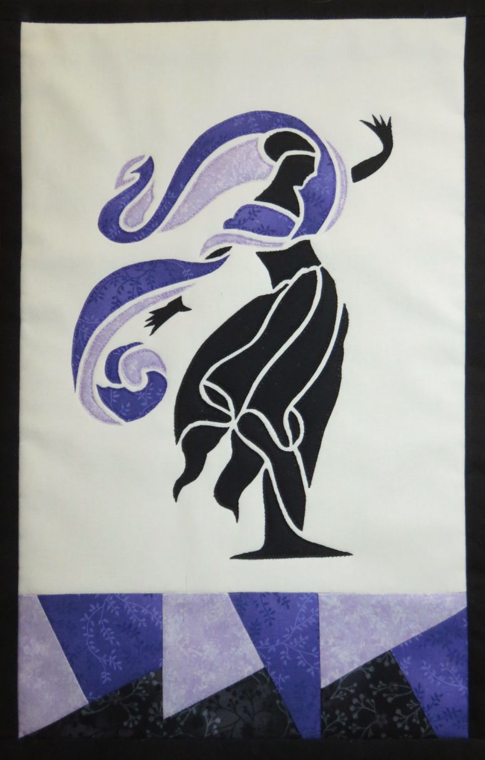 Art Nouveau Figure - patchwork kit - purple