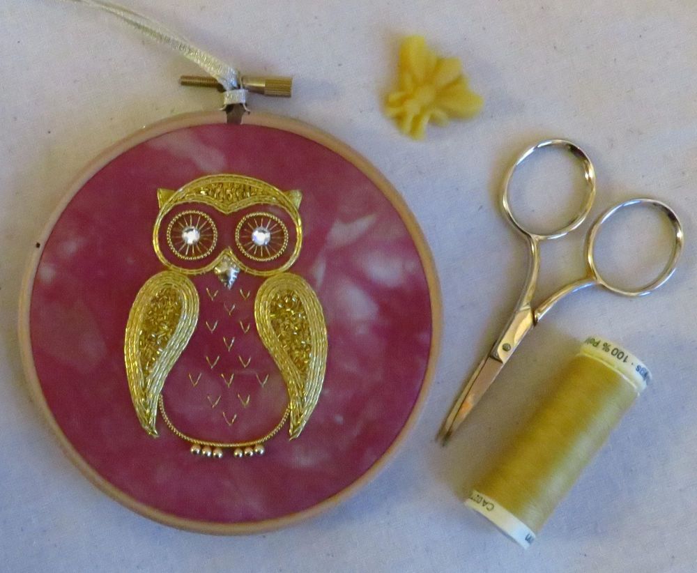 Gilderoy the Owl Goldwork Embroidery Kit.
