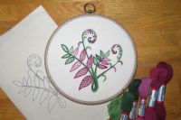 Summer Fern Crewel Work Embroidery Kit