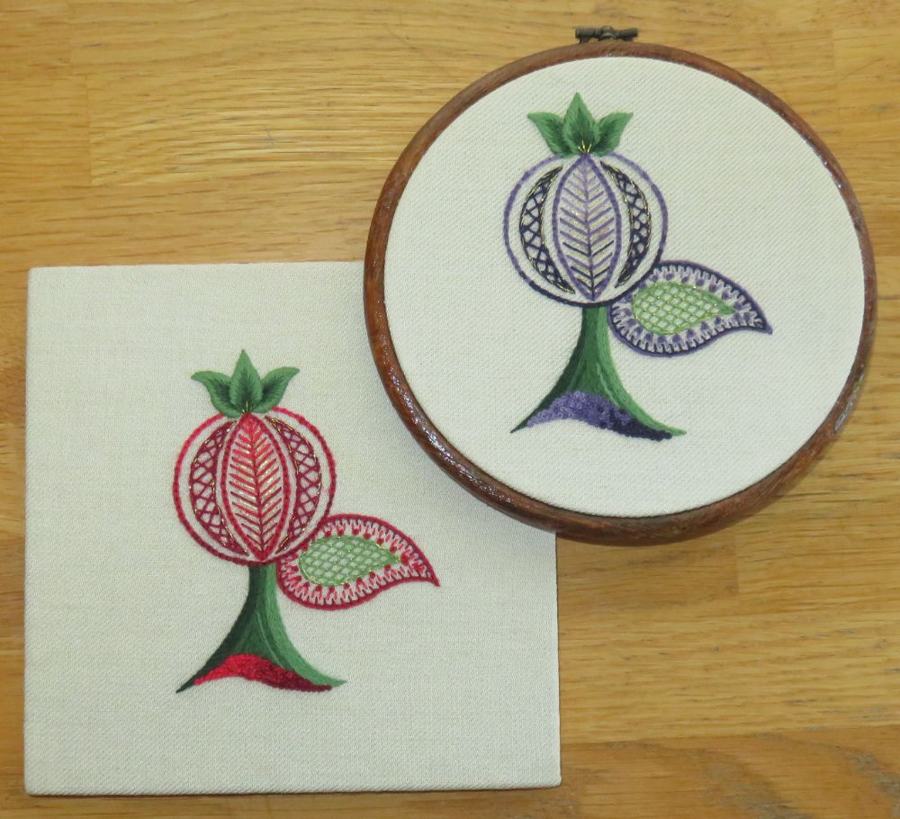 Pomegranate Crewel Work Embroidery Kits.