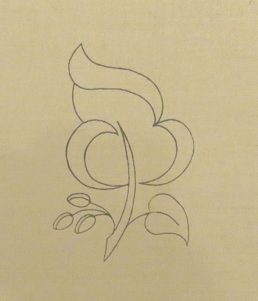 Printed Linen Twill - Leaf