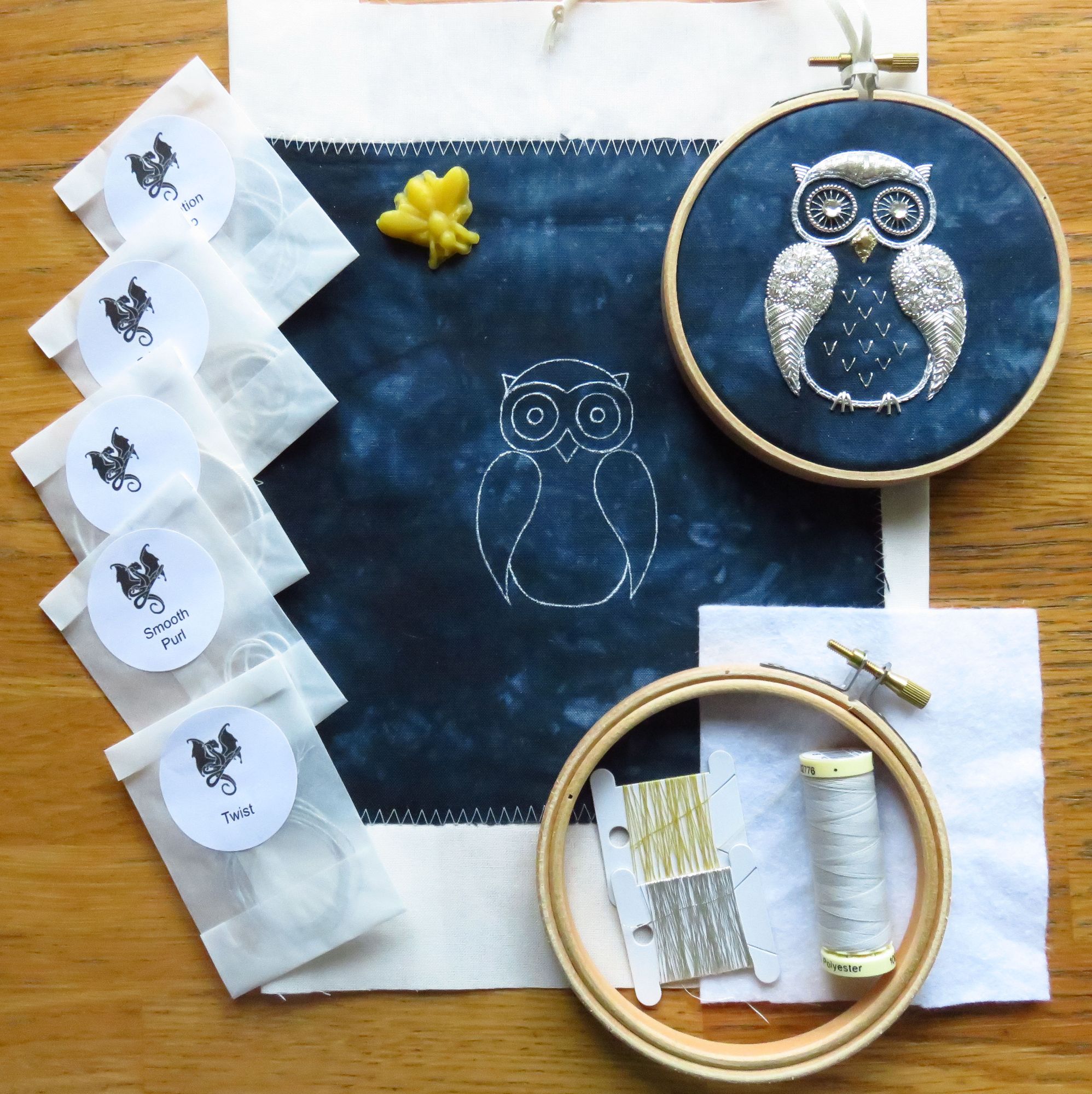 Goldwork-Silvester-owl-quilt-dragon-kits-9