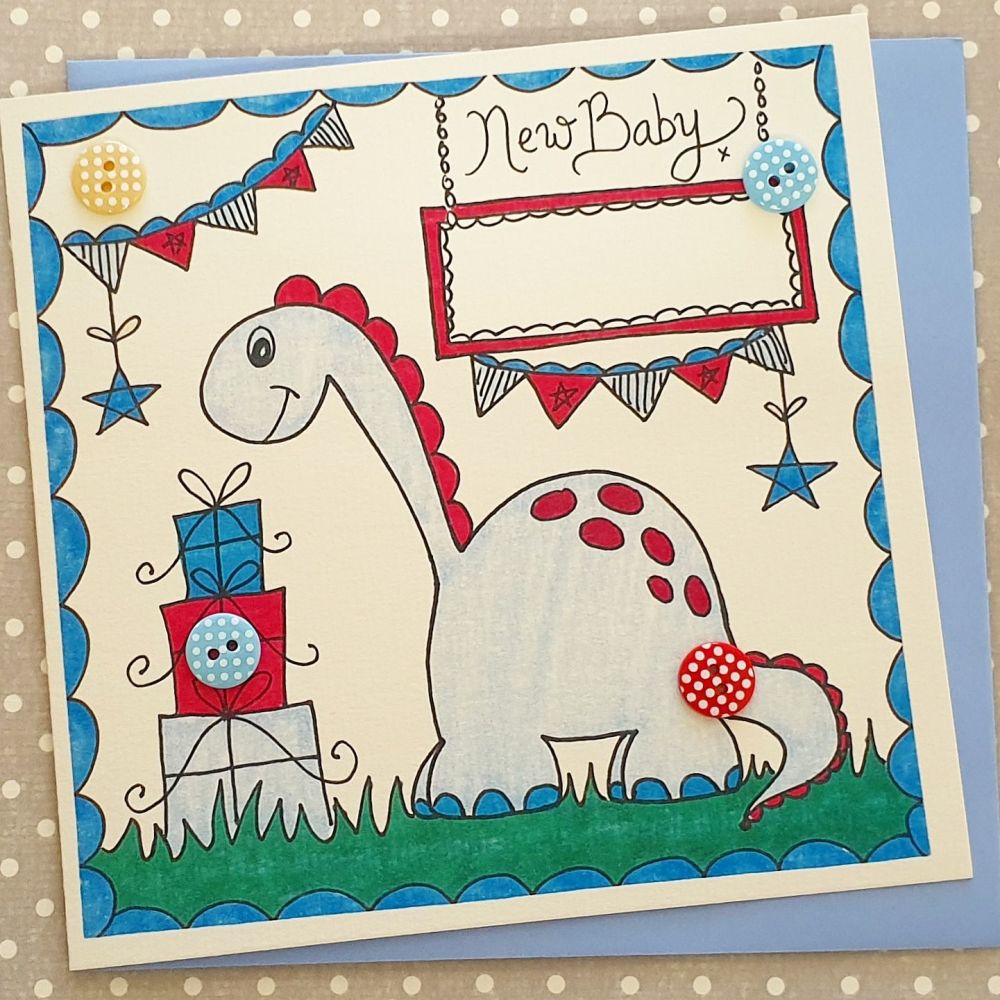 Dinky Dinosaur, bunting and presents
