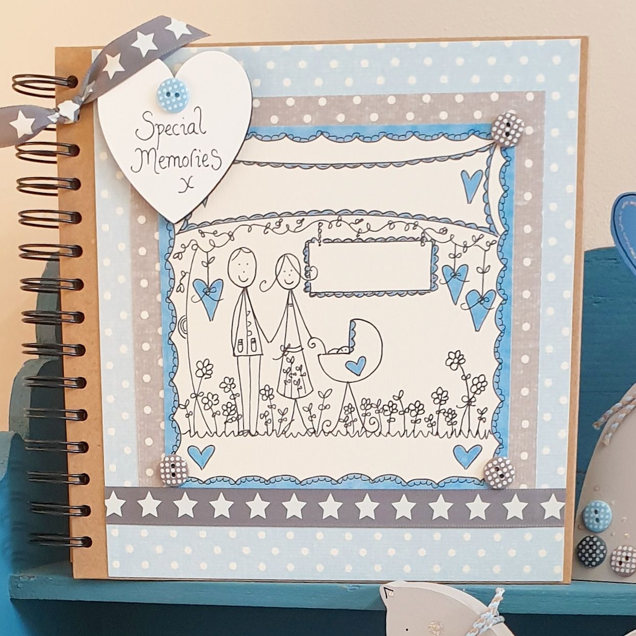 Baby Boy Keepsake Special Memory Scrapbook