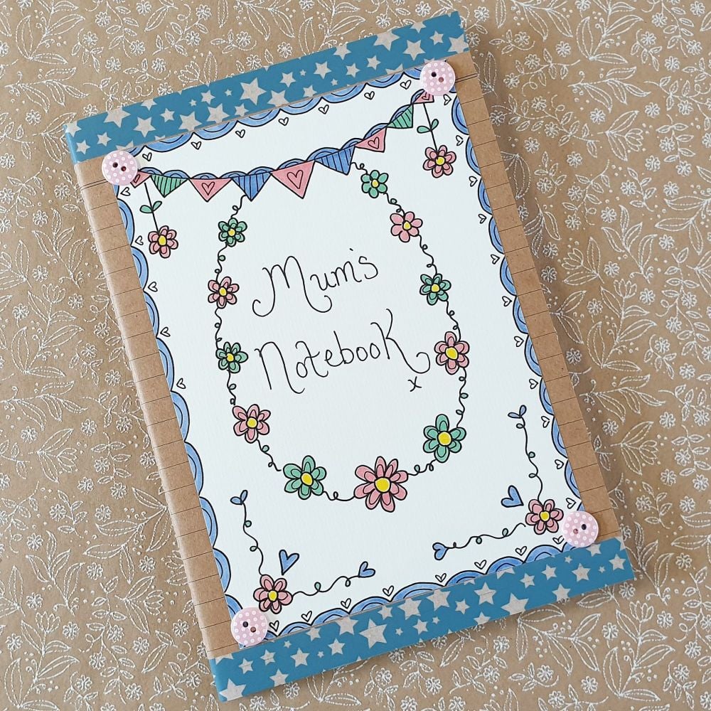 Pretty floral, bunting Notebook