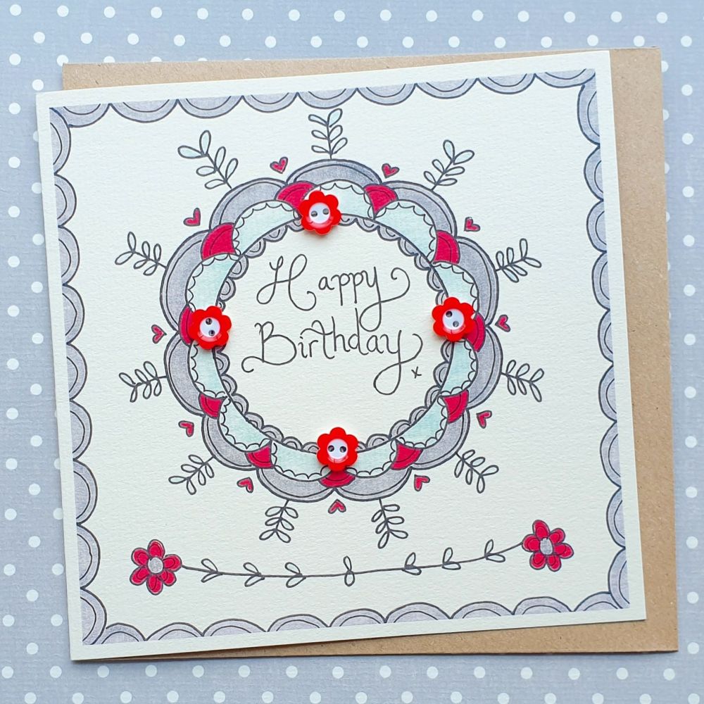 Folky Floral Birthday