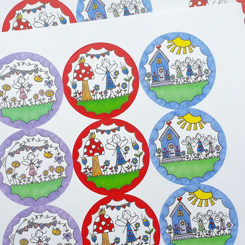 Set of Fairy themed  pretty stickers/Envelope Seals