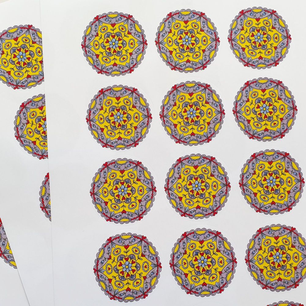 Quirky Kaleidoscope Stickers