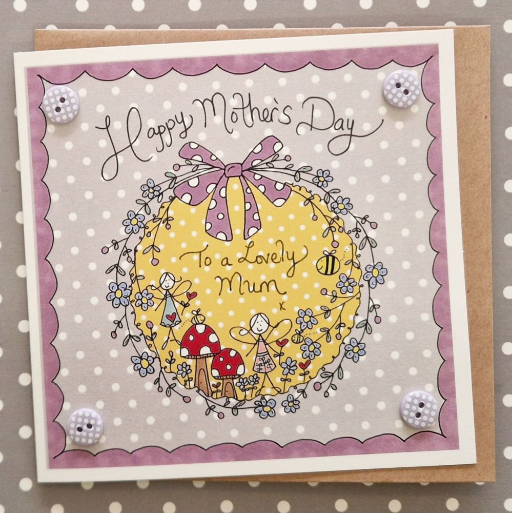 Mother's Day Fairy Wreath Card