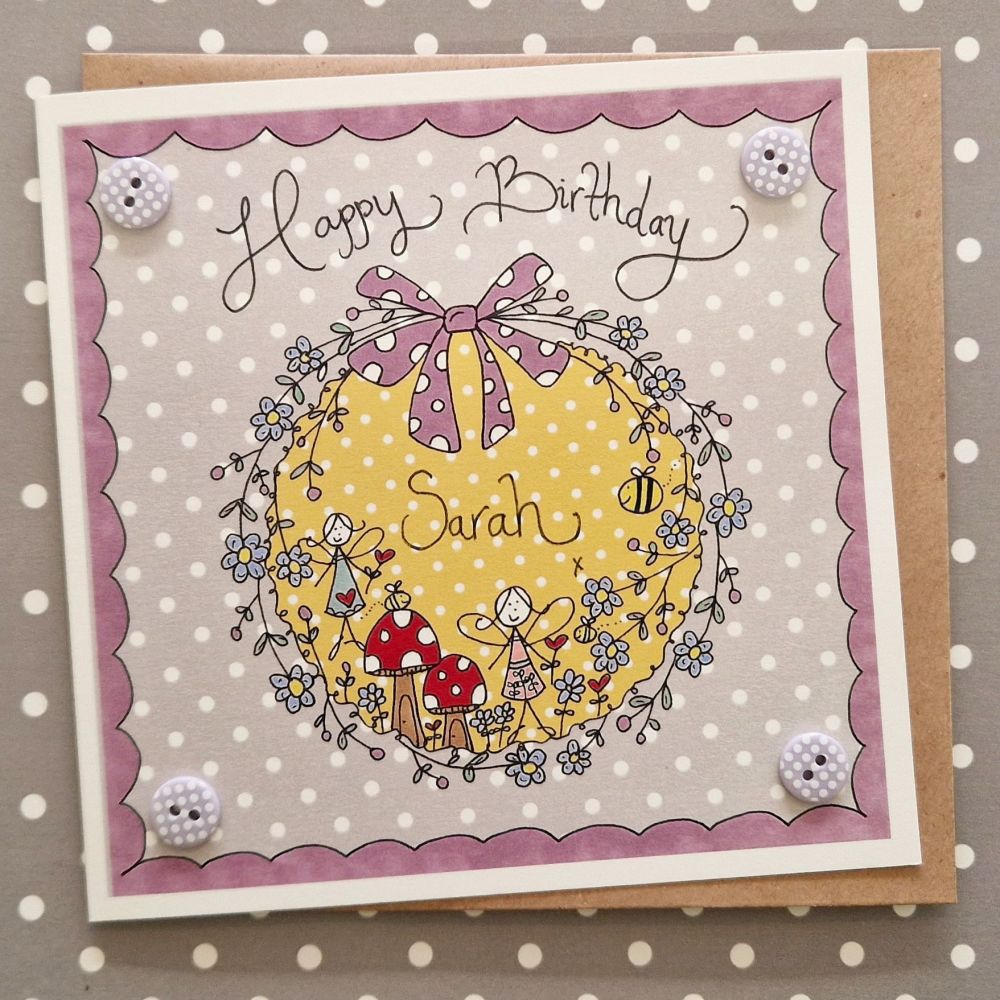 Fairy Wreath Birthday Card