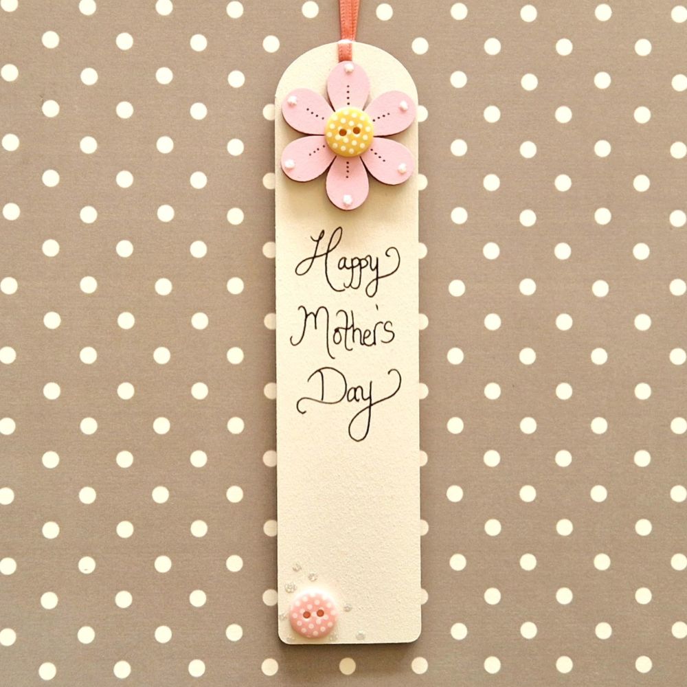 Bookmark with Pink Flower