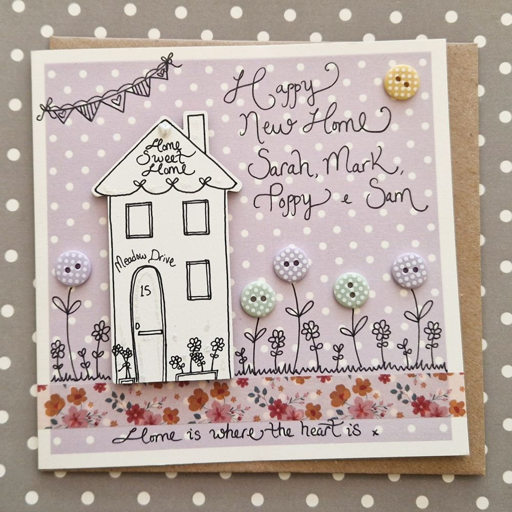 Wooden House New Home Card