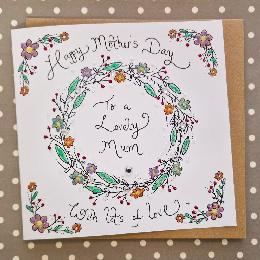 Spring Wreath Mother's Day Card