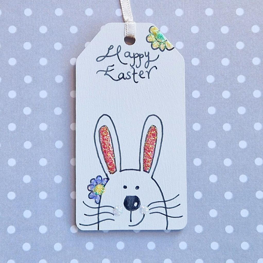 Bunny and Flower Tag