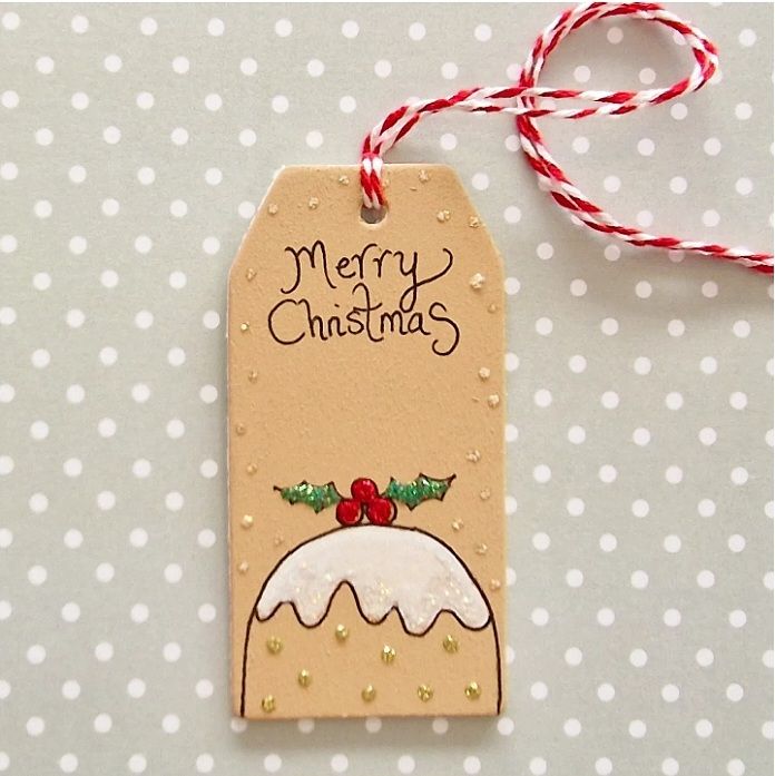 Sparkly Christmas Pudding Tag