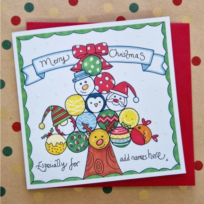 Cute Festive Bauble Christmas Tree