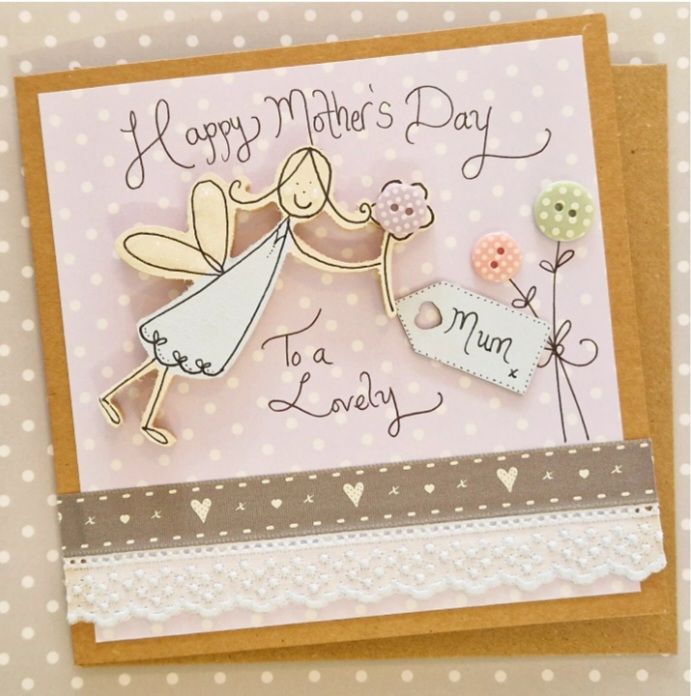 Fairy and Button Flowers for Mum