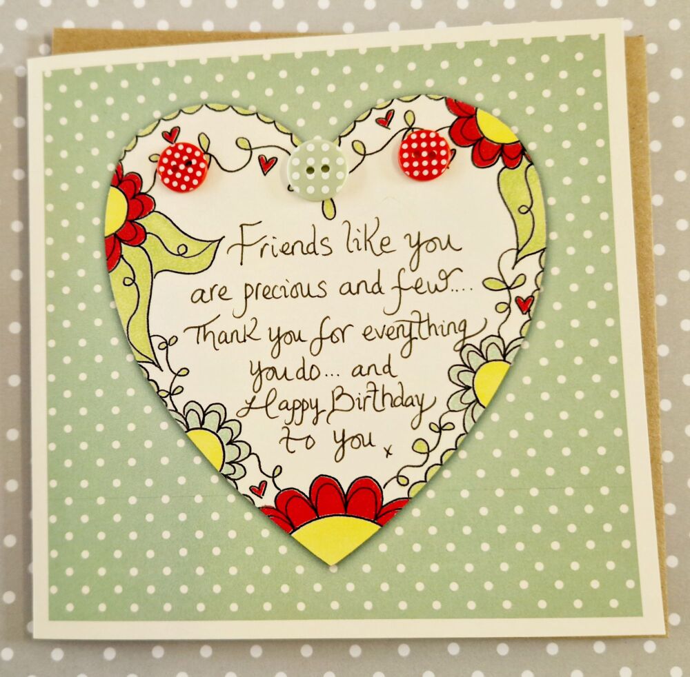 Friends like you are precious and few card