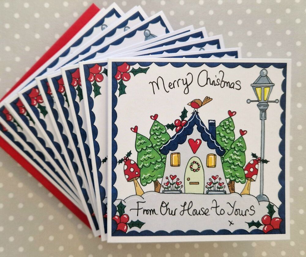 New for 2025... Christmas Cottage Mini Pack of 10 Cards