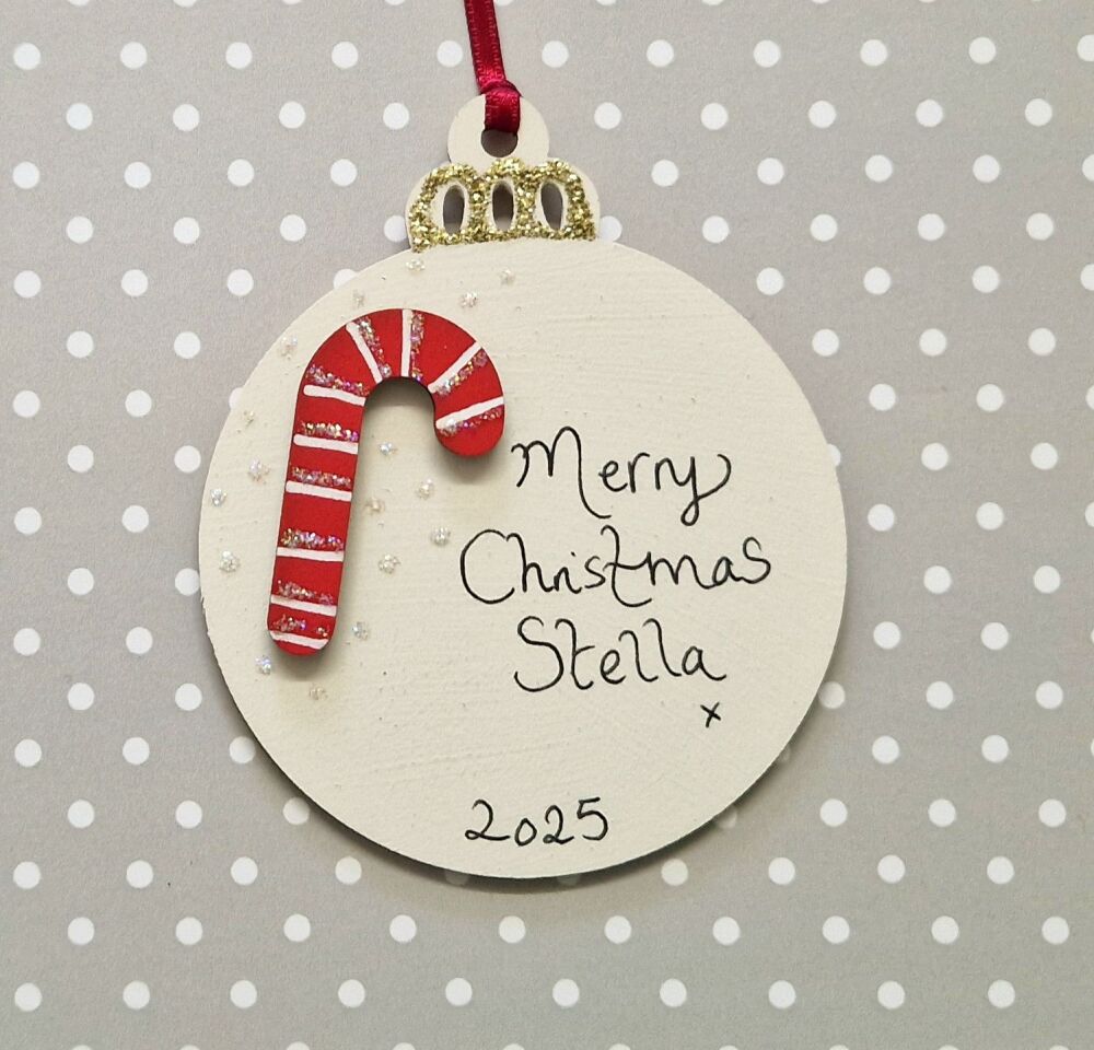 New for 2025...Sparkly Candy Cane Tree Decoration