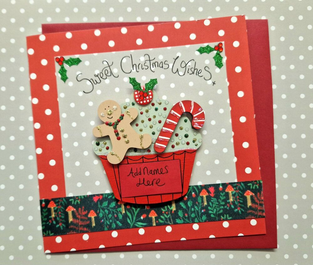 New for 2025....Candy Cane and Gingerbread Cupcake *Limited Stock*