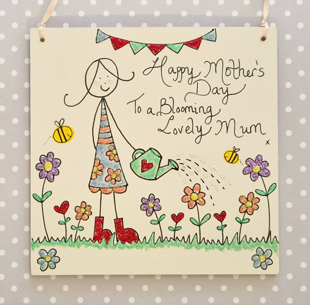 Blooming Lovely Sparkly Mum