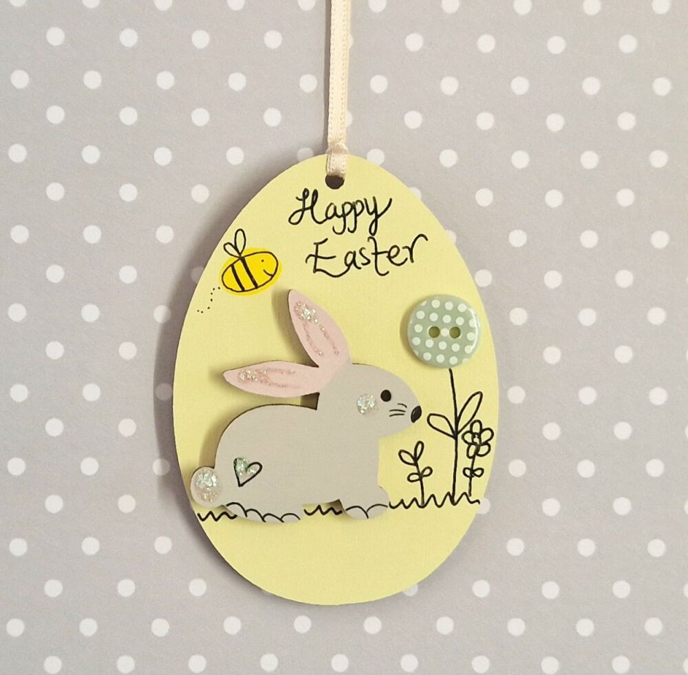 Bunny and Buzzy Bee Egg Decoration