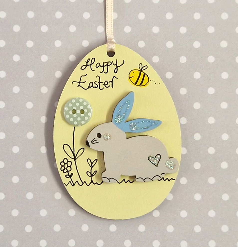 Bunny and Buzzy Bee Egg Decoration