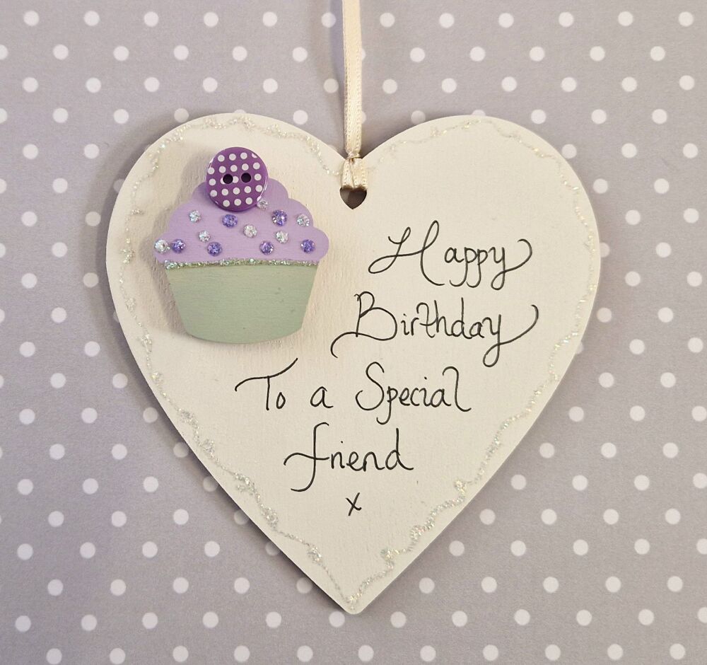NEW...Mini Cupcake heart (Purple)