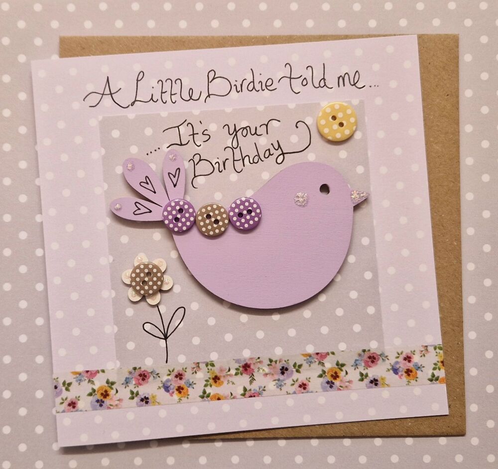 NEW...A Little Birdie Told Me (Purple)