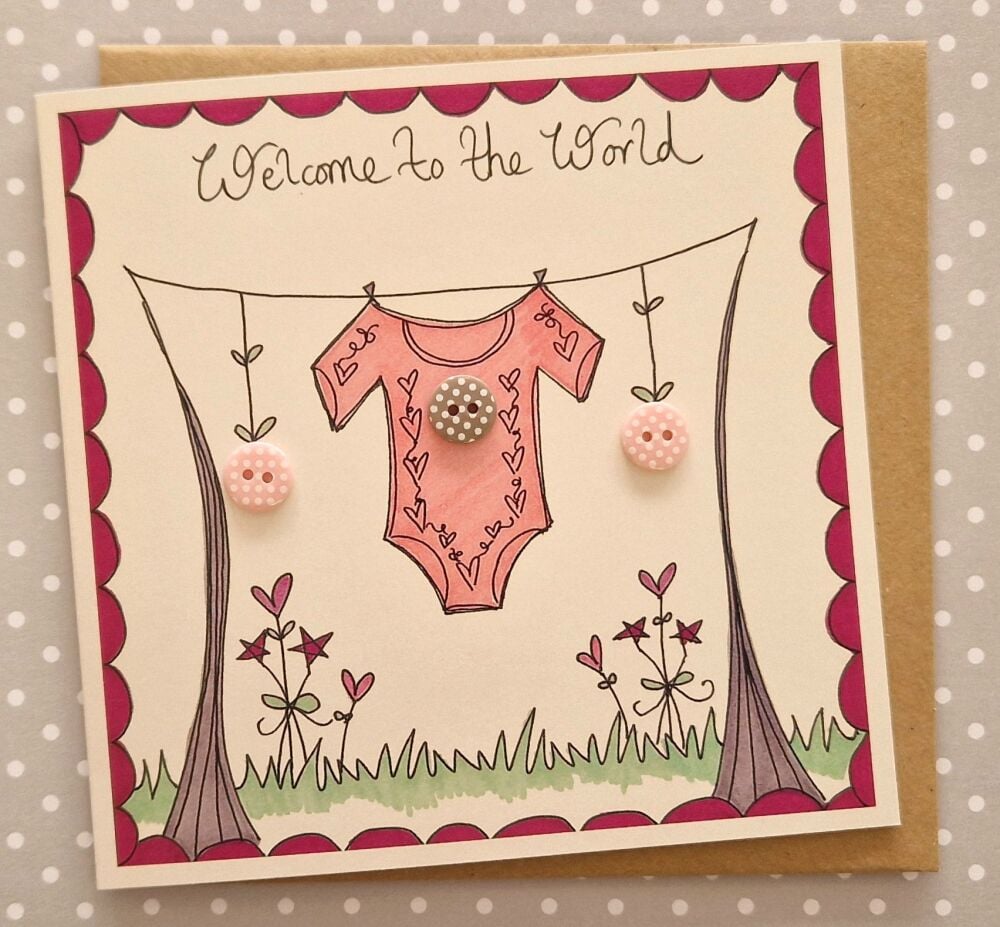New......Cute Babygrow (pink)