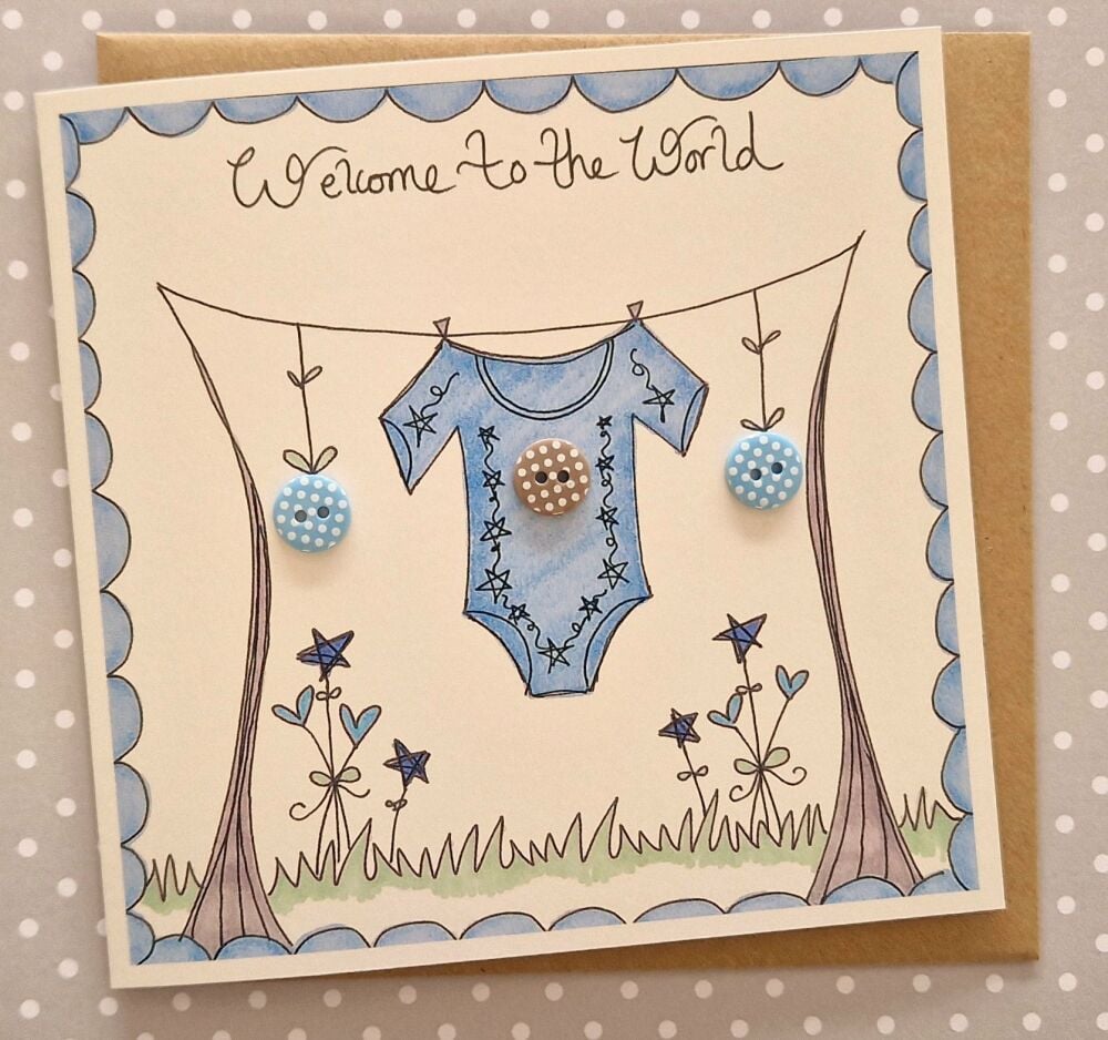 New.....Cute Babygrow (blue)