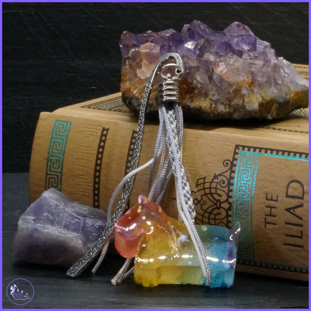 Rainbow Resin Scottie Dog Bookmark.