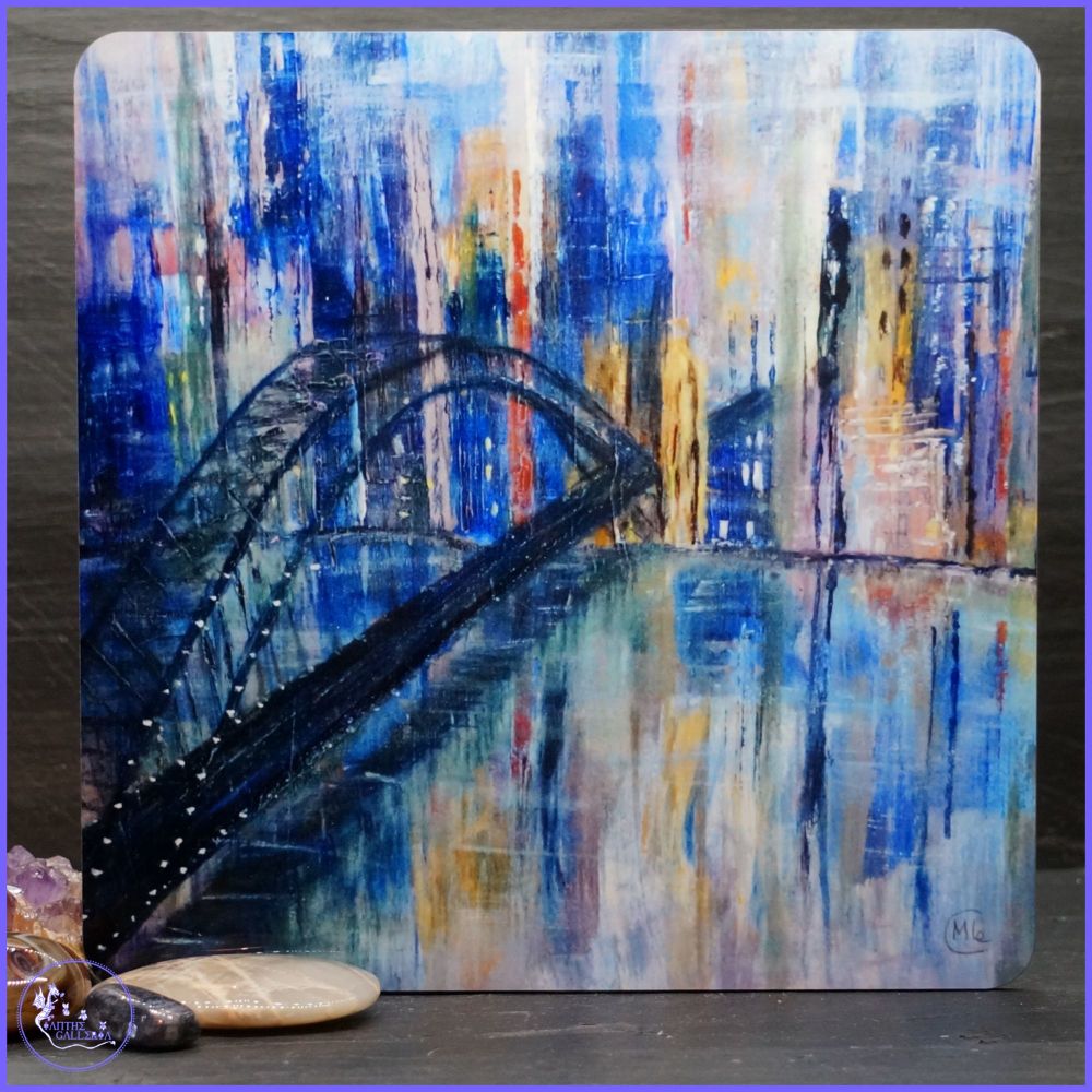 Abstract Cityscape Bridge Placemat.
