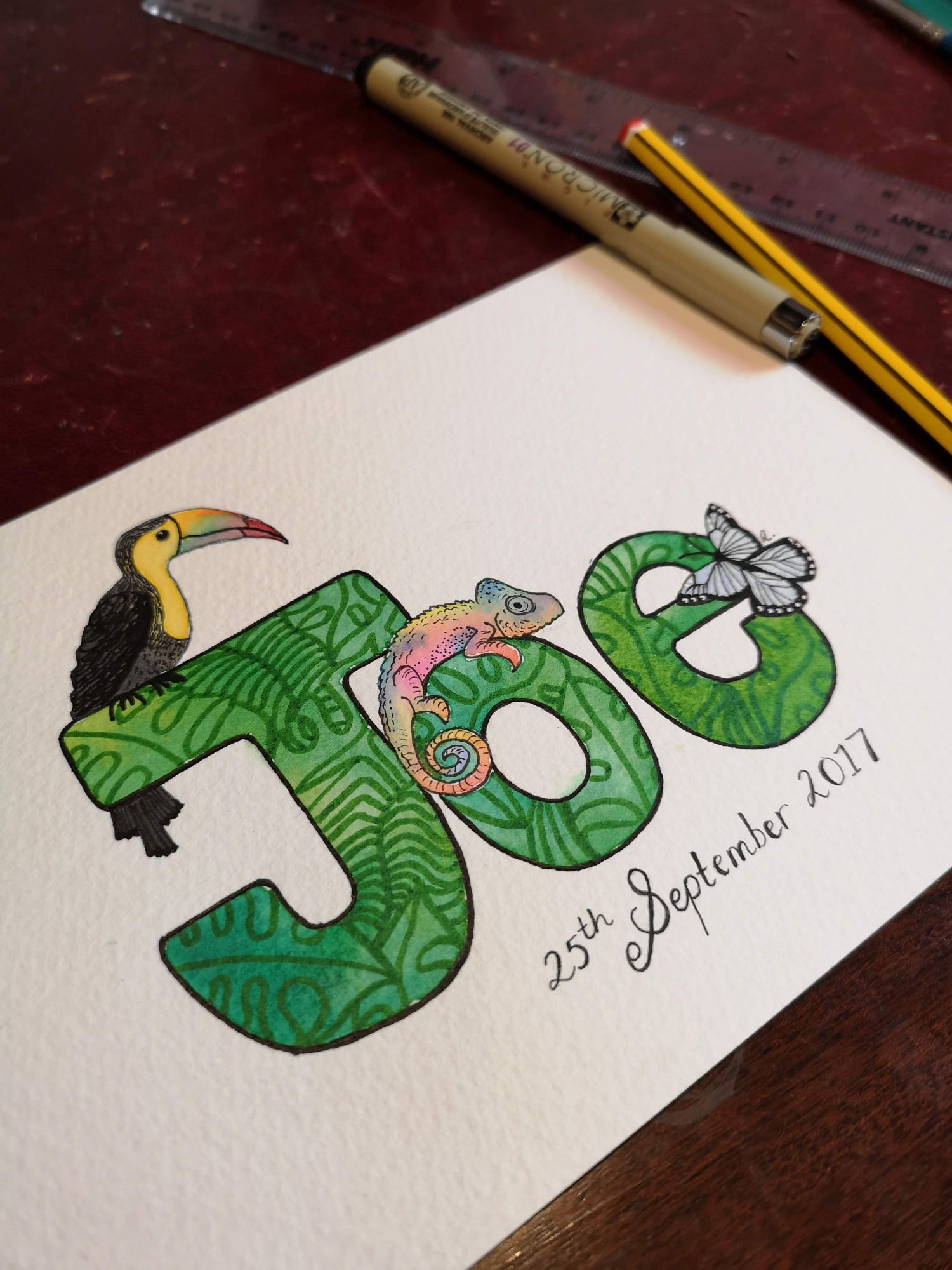 family illustration print