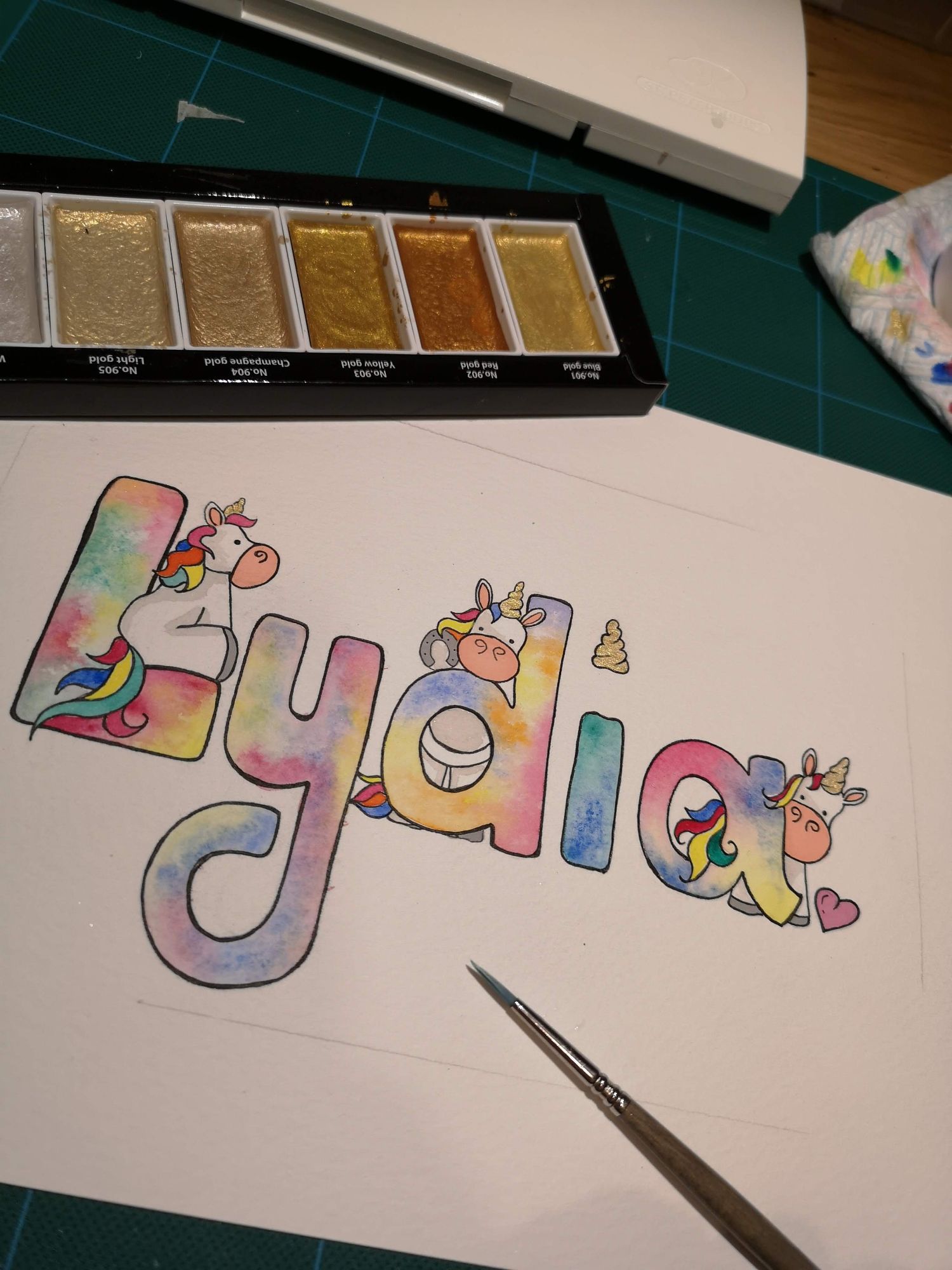 handpainted family illustrations