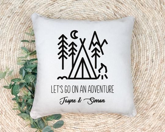 Lets go on an adventure cushion