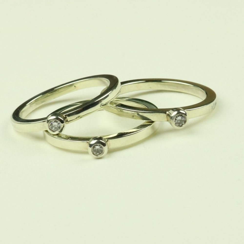 Gold Rings with Diamonds